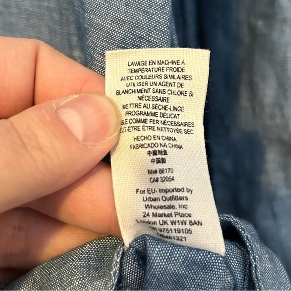 Free People Off the Shoulder Linen Blend Blouse Size XS - Picture 6 of 7